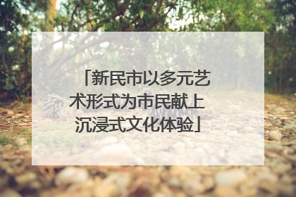 新民市以多元艺术形式为市民献上沉浸式文化体验