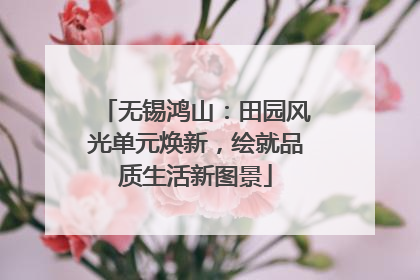 无锡鸿山：田园风光单元焕新，绘就品质生活新图景