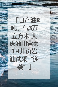 日产油8吨、气3万立方米 大庆油田营页1H井页岩油试采“逆袭”