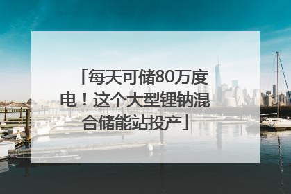 每天可储80万度电！这个大型锂钠混合储能站投产