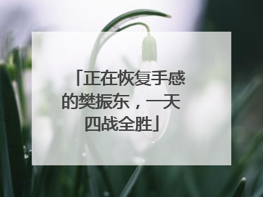 正在恢复手感的樊振东，一天四战全胜