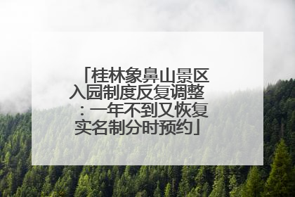 桂林象鼻山景区入园制度反复调整：一年不到又恢复实名制分时预约
