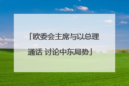 欧委会主席与以总理通话 讨论中东局势