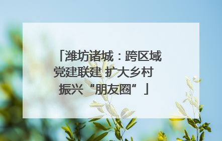 潍坊诸城：跨区域党建联建 扩大乡村振兴“朋友圈”