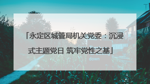 永定区城管局机关党委：沉浸式主题党日 筑牢党性之基