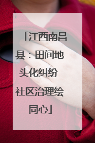 江西南昌县：田间地头化纠纷 社区治理绘同心