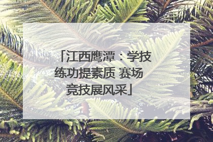 江西鹰潭：学技练功提素质 赛场竞技展风采