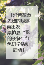 沿着革命先烈的足迹再出发——桑植县“我的长征”红色研学活动启动