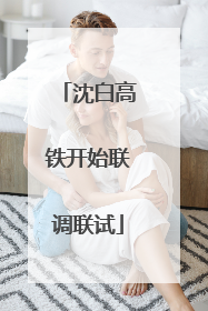沈白高铁开始联调联试