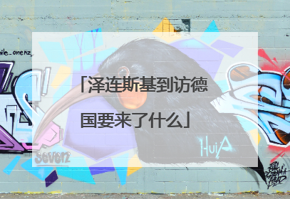 泽连斯基到访德国要来了什么