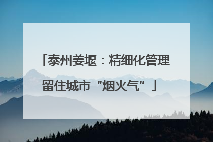 泰州姜堰：精细化管理留住城市“烟火气”