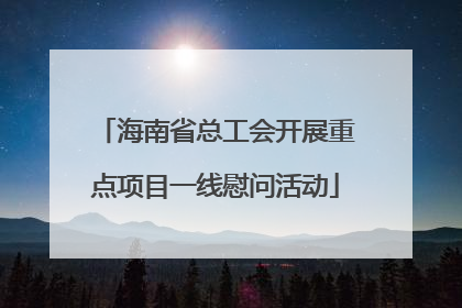 海南省总工会开展重点项目一线慰问活动