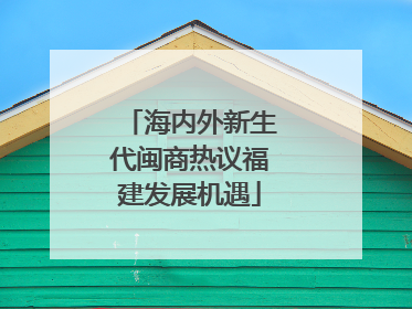 海内外新生代闽商热议福建发展机遇