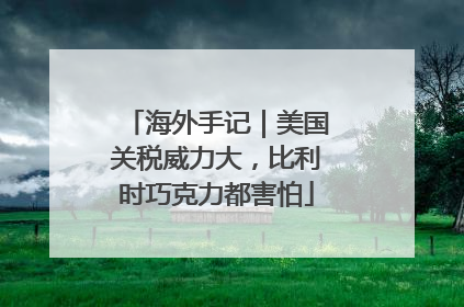 海外手记｜美国关税威力大，比利时巧克力都害怕