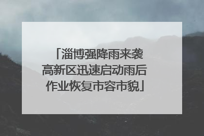 淄博强降雨来袭 高新区迅速启动雨后作业恢复市容市貌