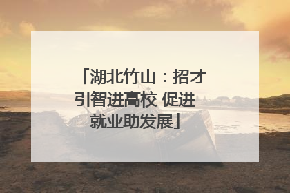 湖北竹山：招才引智进高校 促进就业助发展