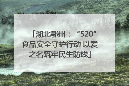 湖北鄂州：“520”食品安全守护行动 以爱之名筑牢民生防线