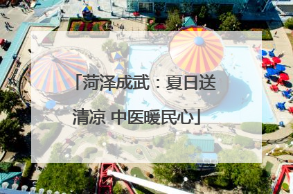 菏泽成武：夏日送清凉 中医暖民心
