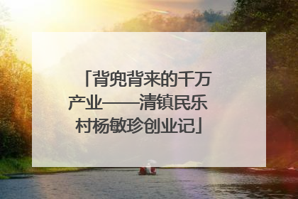 背兜背来的千万产业——清镇民乐村杨敏珍创业记