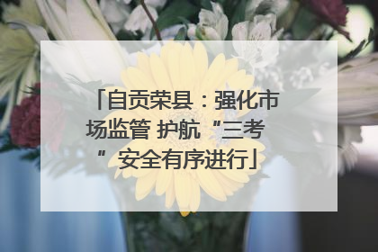 自贡荣县：强化市场监管 护航“三考”安全有序进行