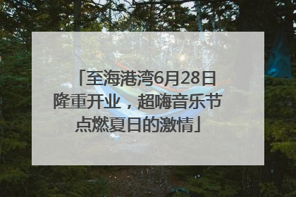 至海港湾6月28日隆重开业，超嗨音乐节点燃夏日的激情
