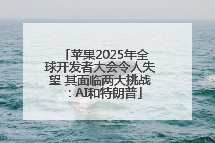 苹果2025年全球开发者大会令人失望 其面临两大挑战：AI和特朗普
