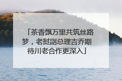 茶香飘万里共筑丝路梦，老挝副总理吉乔期待川老合作更深入