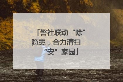 警社联动“除”隐患，合力清扫 “安”家园