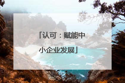 认可：赋能中小企业发展