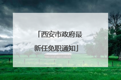 西安市政府最新任免职通知