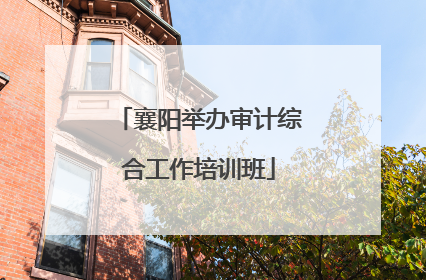 襄阳举办审计综合工作培训班