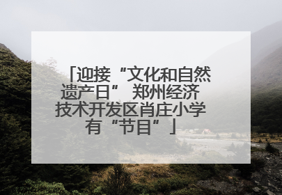 迎接“文化和自然遗产日” 郑州经济技术开发区肖庄小学有“节目”