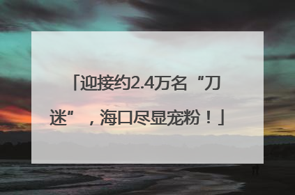 迎接约2.4万名“刀迷”，海口尽显宠粉！