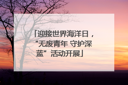 迎接世界海洋日，“无废青年 守护深蓝”活动开展