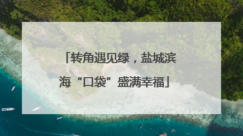 转角遇见绿，盐城滨海“口袋”盛满幸福