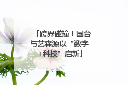 跨界碰撞！国台与艺森源以“数字+科技”启新