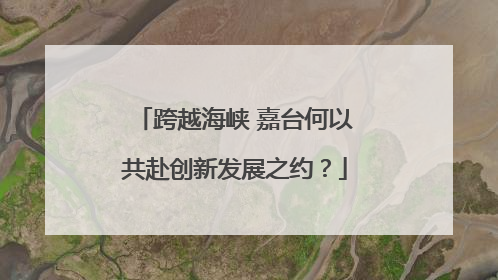 跨越海峡 嘉台何以共赴创新发展之约？
