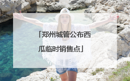 郑州城管公布西瓜临时销售点