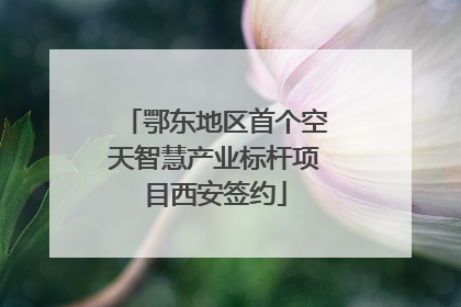 鄂东地区首个空天智慧产业标杆项目西安签约