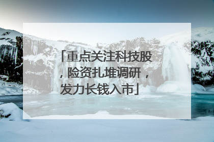 重点关注科技股，险资扎堆调研，发力长钱入市