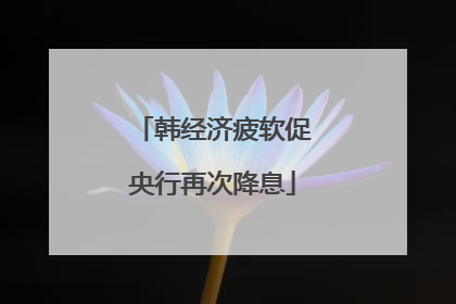 韩经济疲软促央行再次降息