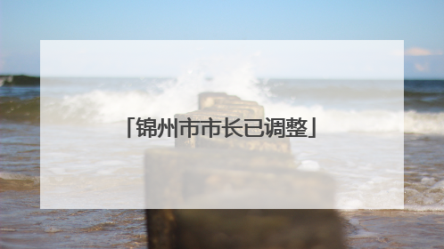 锦州市市长已调整
