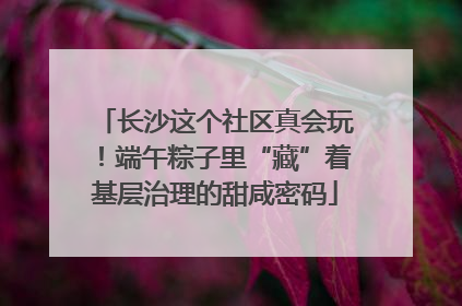 长沙这个社区真会玩！端午粽子里“藏”着基层治理的甜咸密码