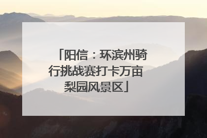 阳信：环滨州骑行挑战赛打卡万亩梨园风景区