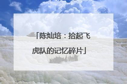 陈灿培：拾起飞虎队的记忆碎片