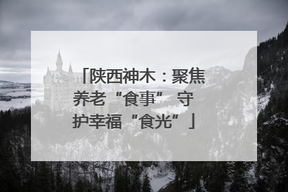 陕西神木：聚焦养老“食事” 守护幸福“食光”