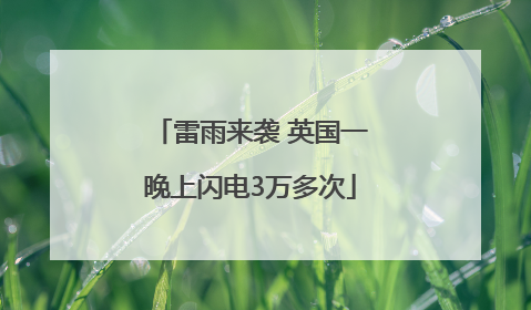 雷雨来袭 英国一晚上闪电3万多次