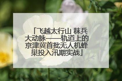 飞越太行山 秣兵大动脉——轨道上的京津冀首批无人机蜂巢投入汛期实战