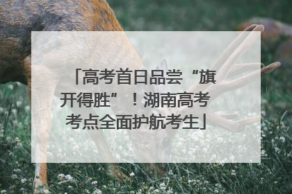 高考首日品尝“旗开得胜”！湖南高考考点全面护航考生