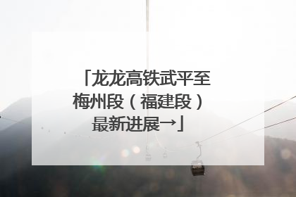 龙龙高铁武平至梅州段（福建段）最新进展→